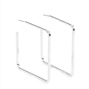 Material Girl Magic Silver Hoop Earrings